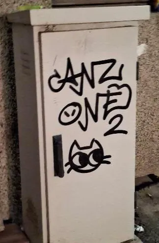 ANZ ONE graffiti — Box tag, Ohrid '24