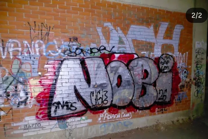 NOBI graffiti — Ruin, Ohrid '22