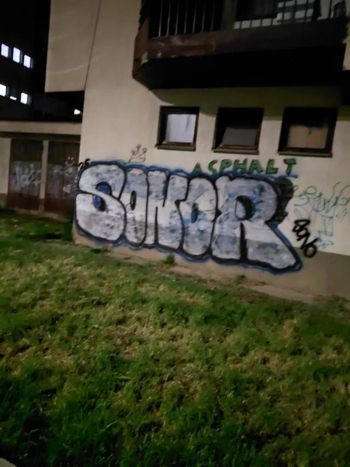 SONOR graffiti — Night, Ohrid '23